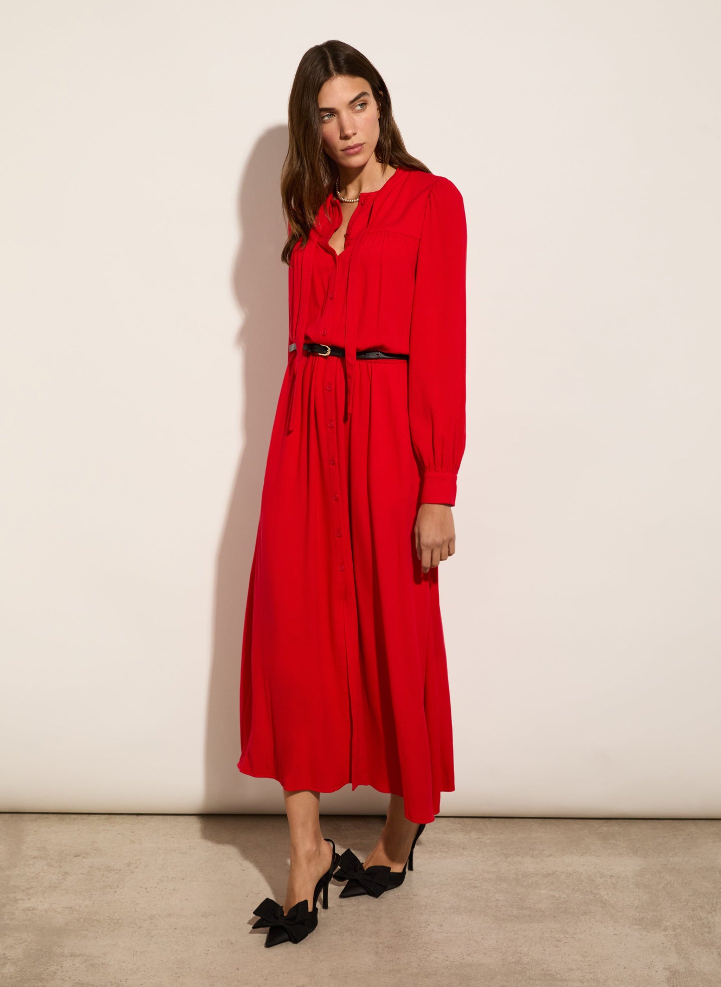 Ania Dress with LENZING™ ECOVERO™ Crimson Red