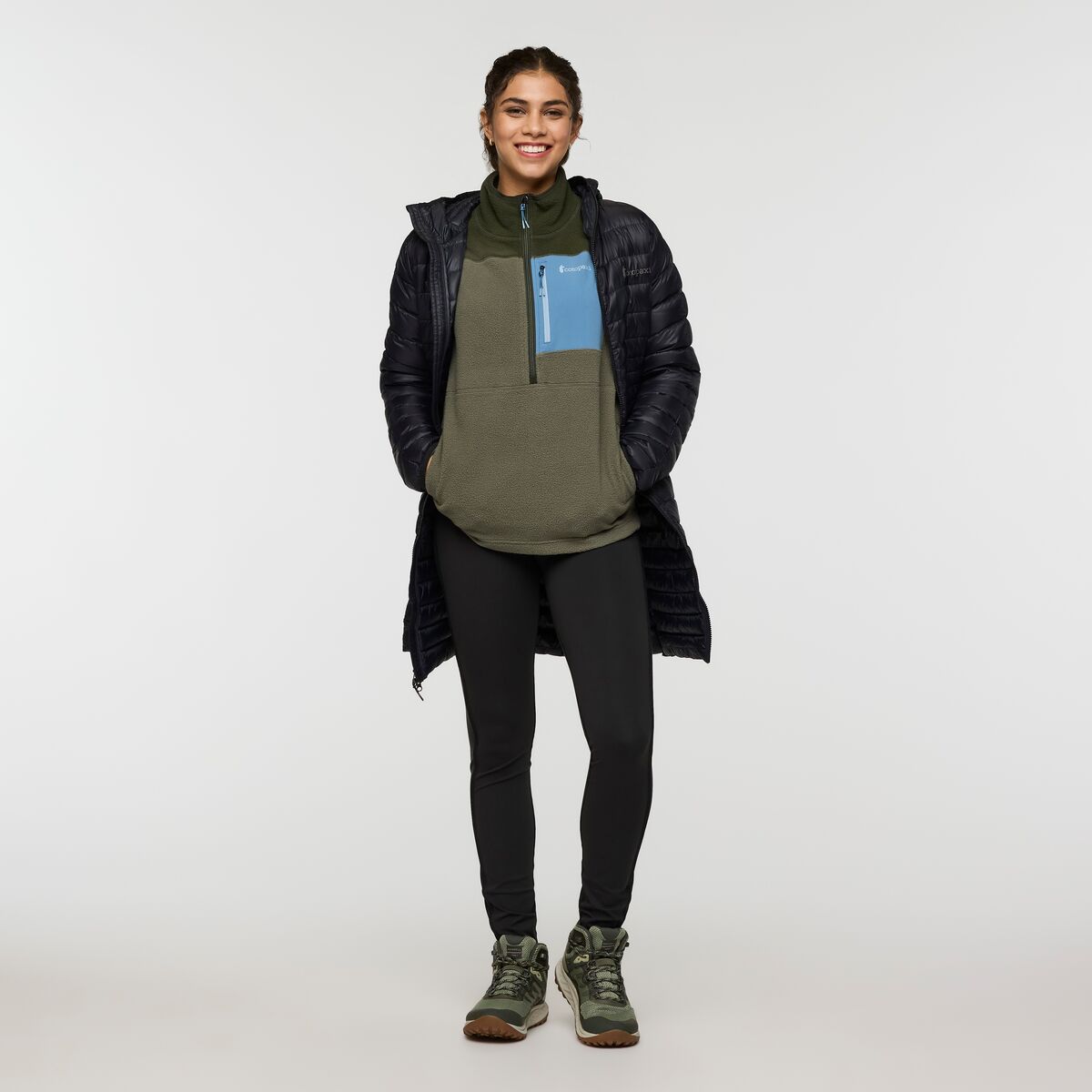 Abrazo Half-Zip Fleece Jacket - Woods and Fatigue