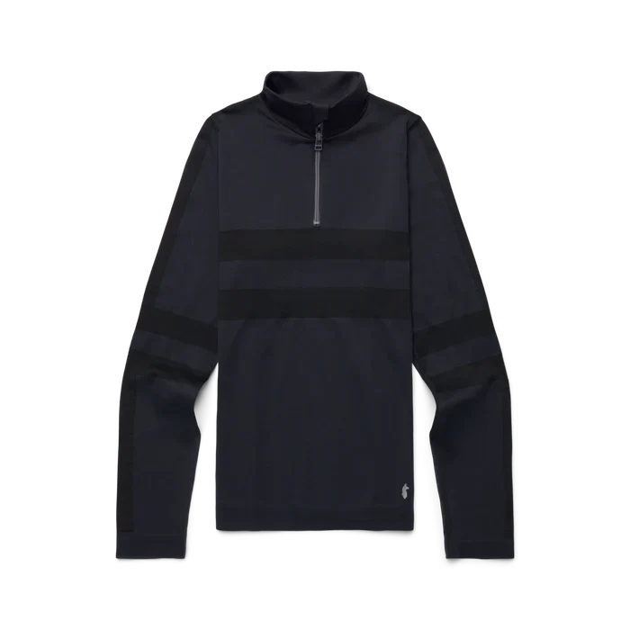 Black quarter zip recycled fleece from Cotopaxi.