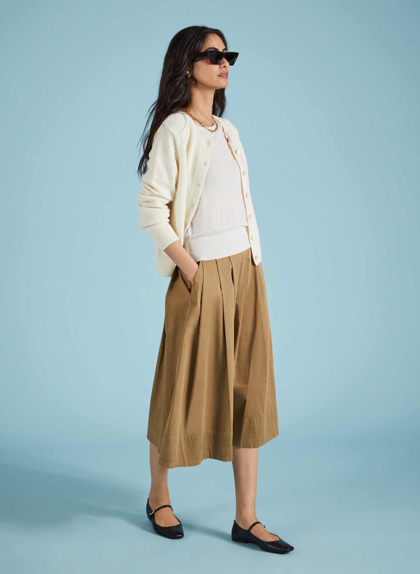 Renee Upcycled Skirt Taupe