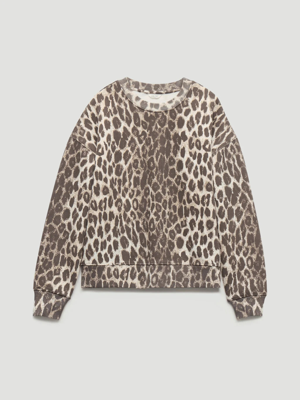 Astra Leopard Print Cotton Sweatshirt - Neutral Leopard Print
