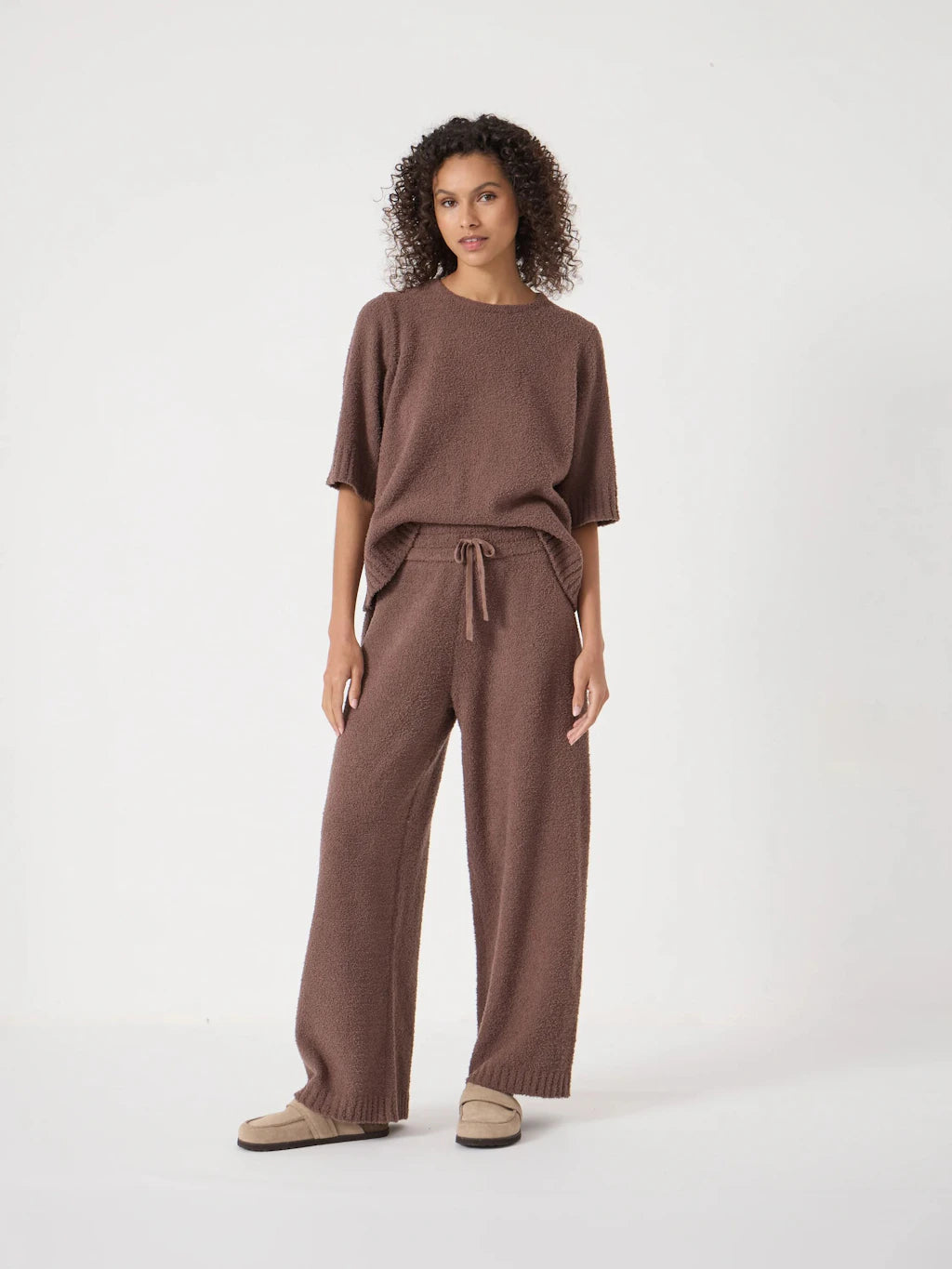 Supersoft Lux Short Sleeve Top - Mocha Brown