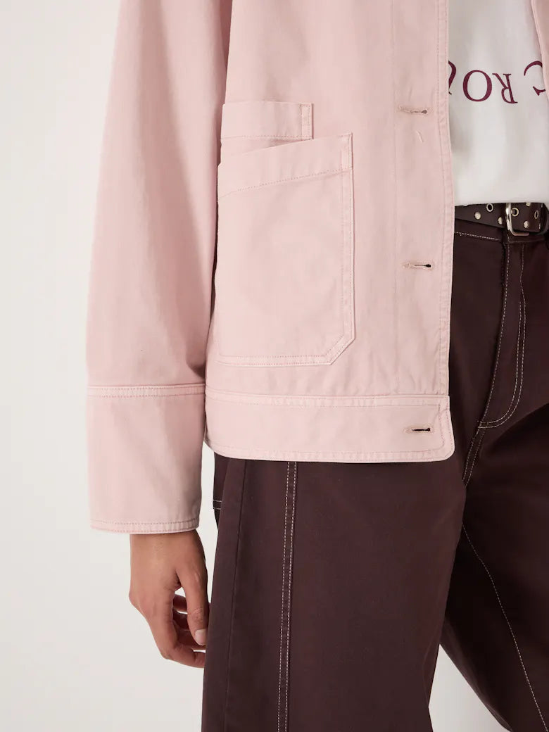 Avril Cotton Barn Jacket - Pale Pink