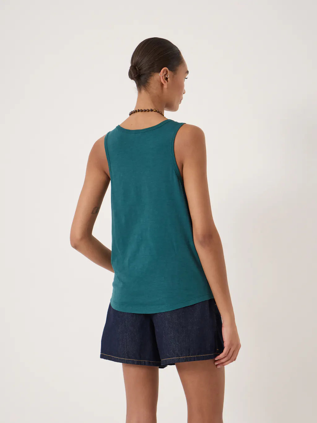 Cotton Slub Tank Top - Teal