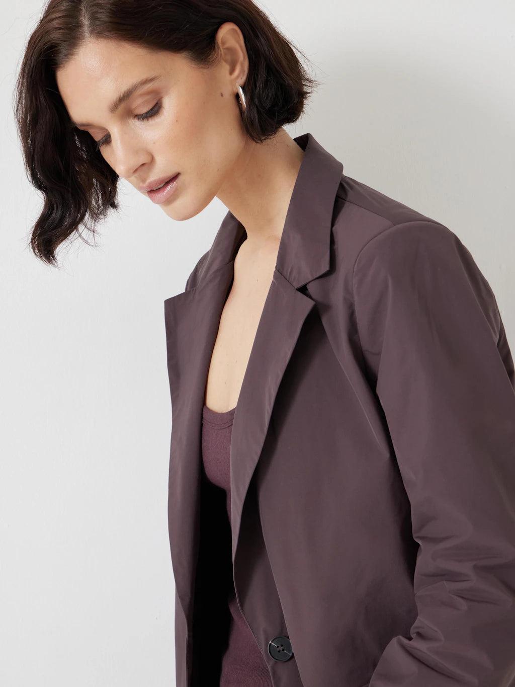 Technical Lined Blazer - Raisin Brown