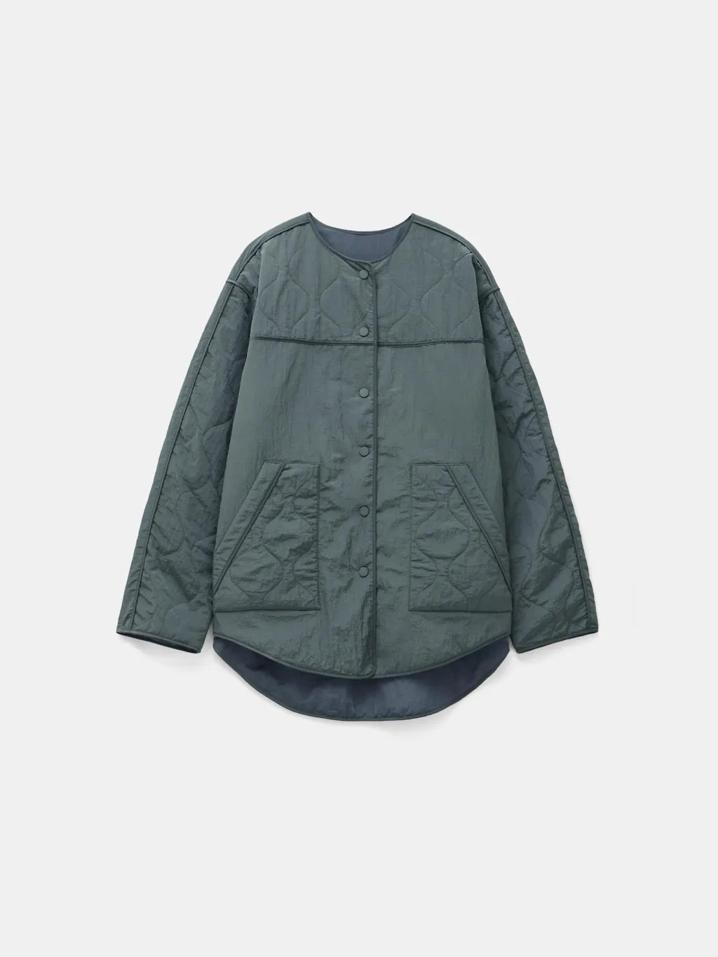 Anya Reversible Quilted Liner - Slate Grey