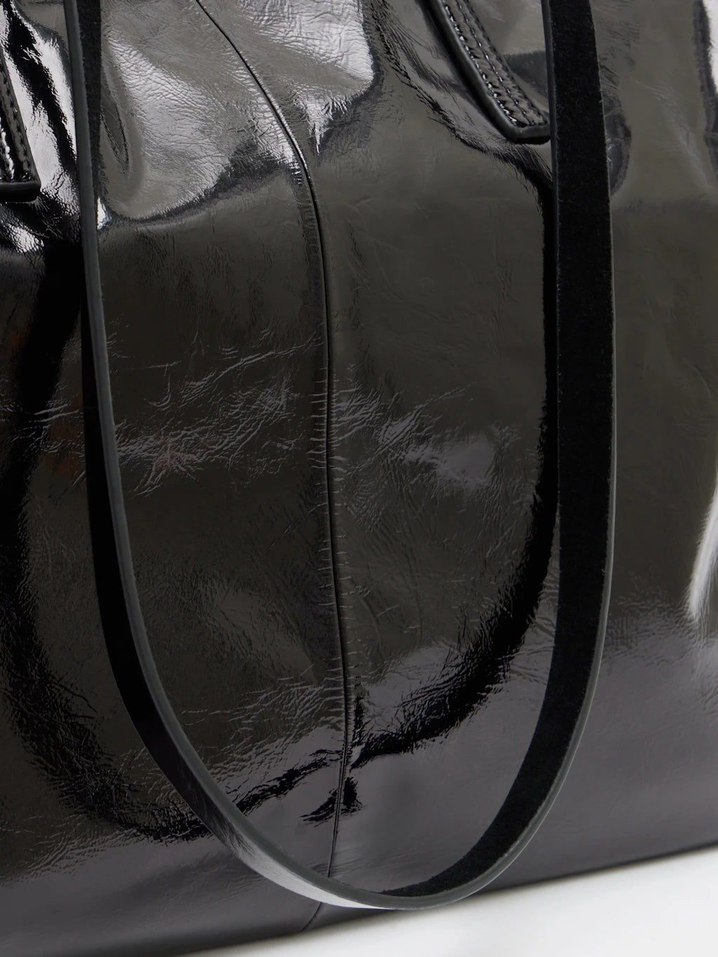 Patent Leather Tote - Black