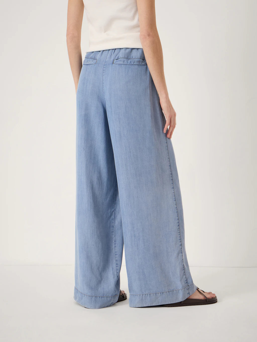 Petunia Chambray Trousers - Washed Light Blue