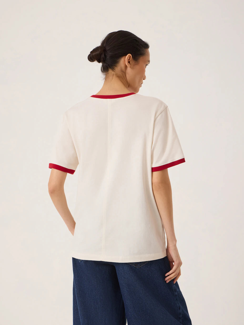 Star Ringer Slim T-Shirt - Off White