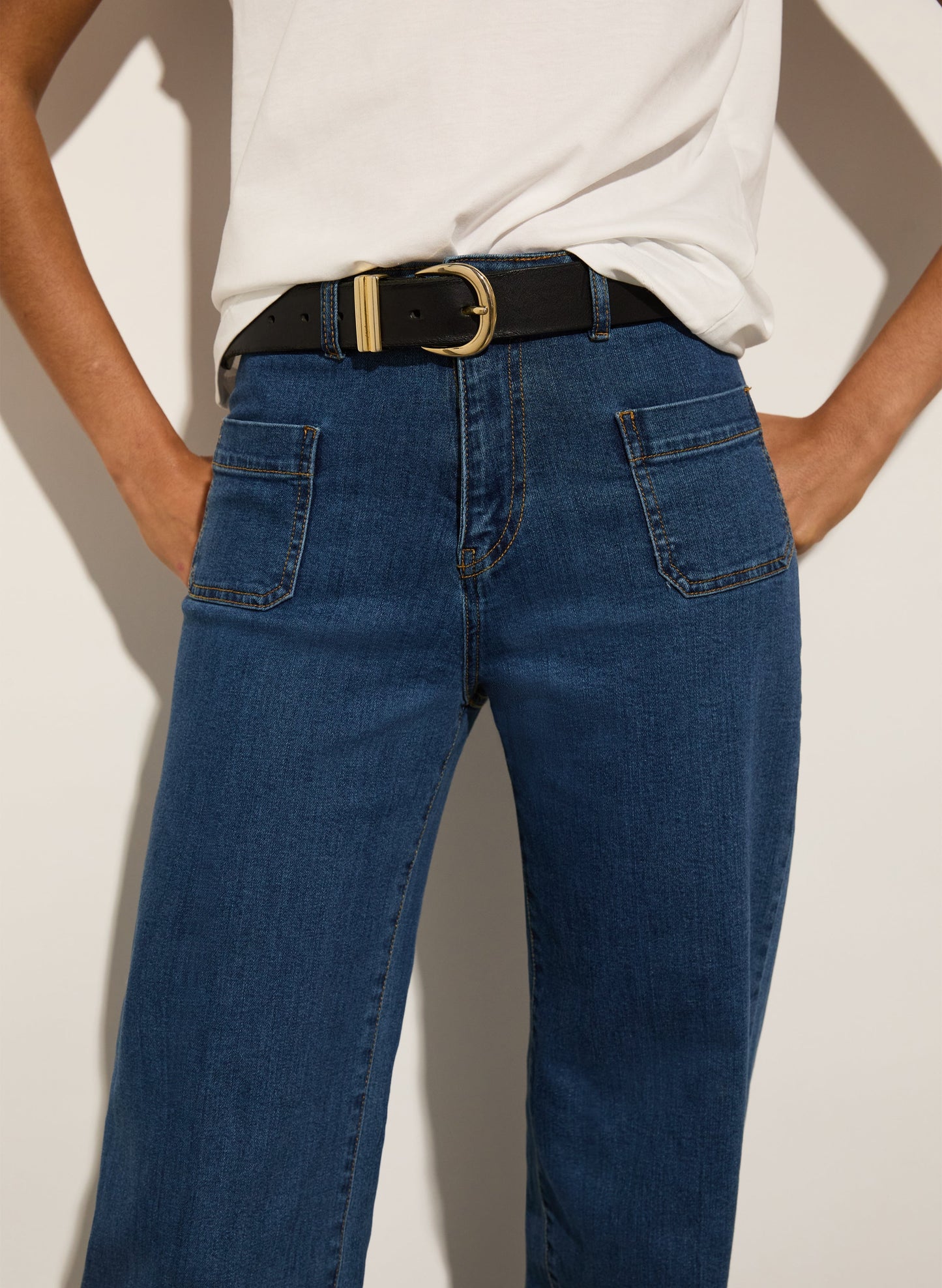 Baukjen Signature Gold Buckle Belt - / Caviar Black