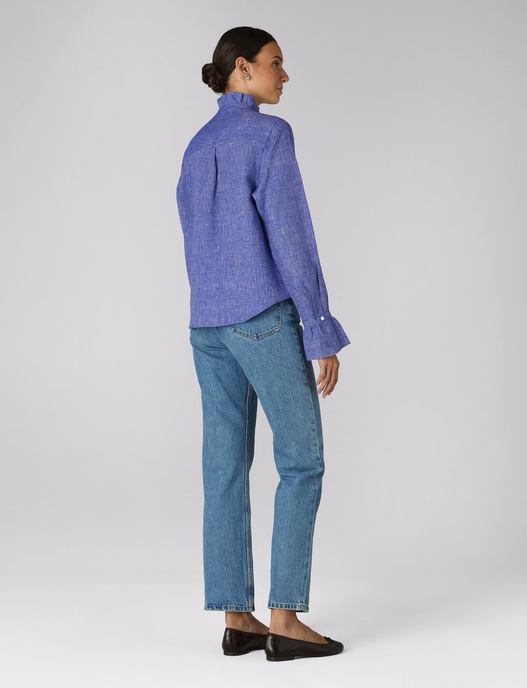 Kew Blouse: Linen, Lapis Blue (Copy)