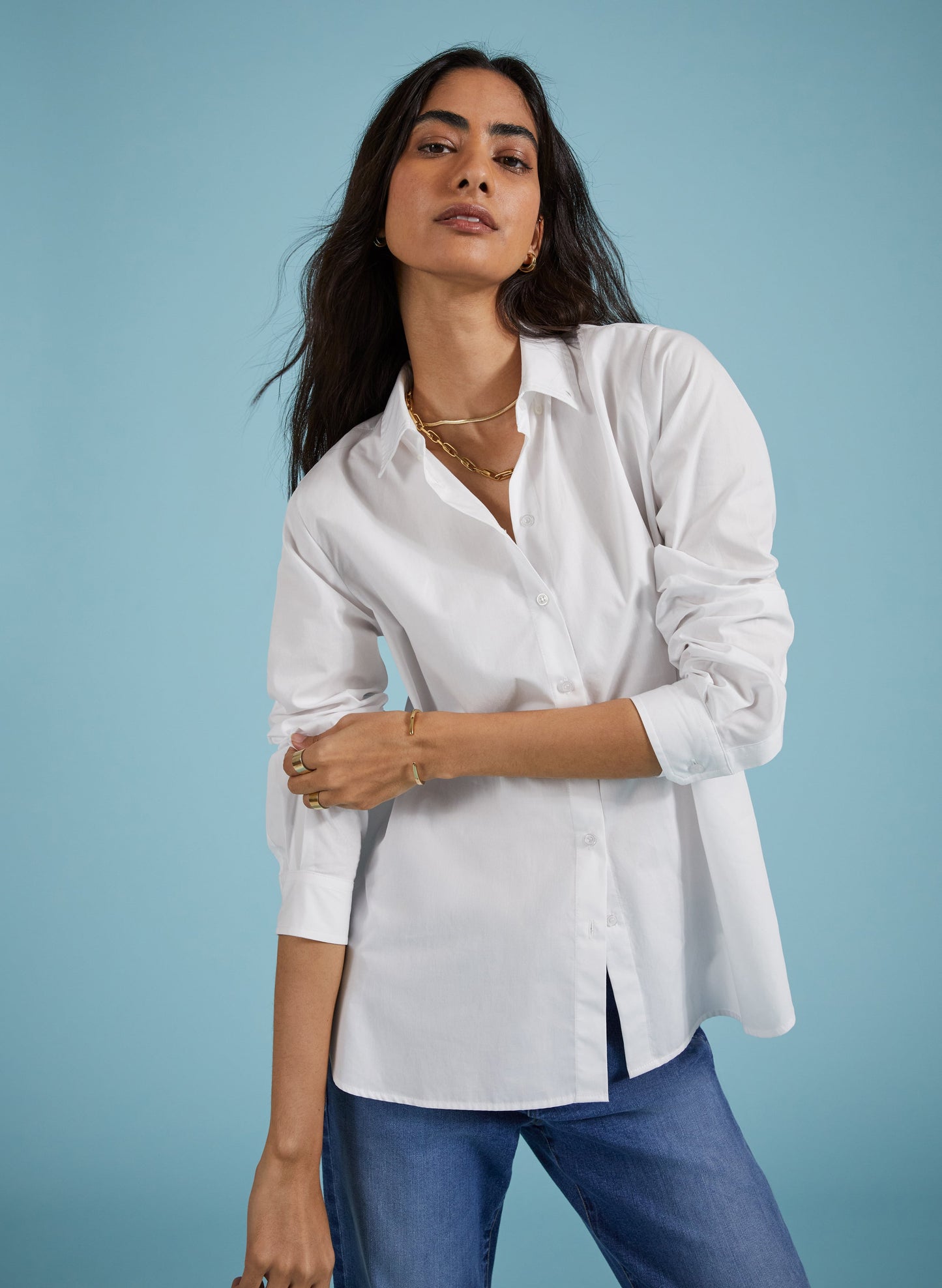 Lesley Organic Cotton Shirt / Pure White