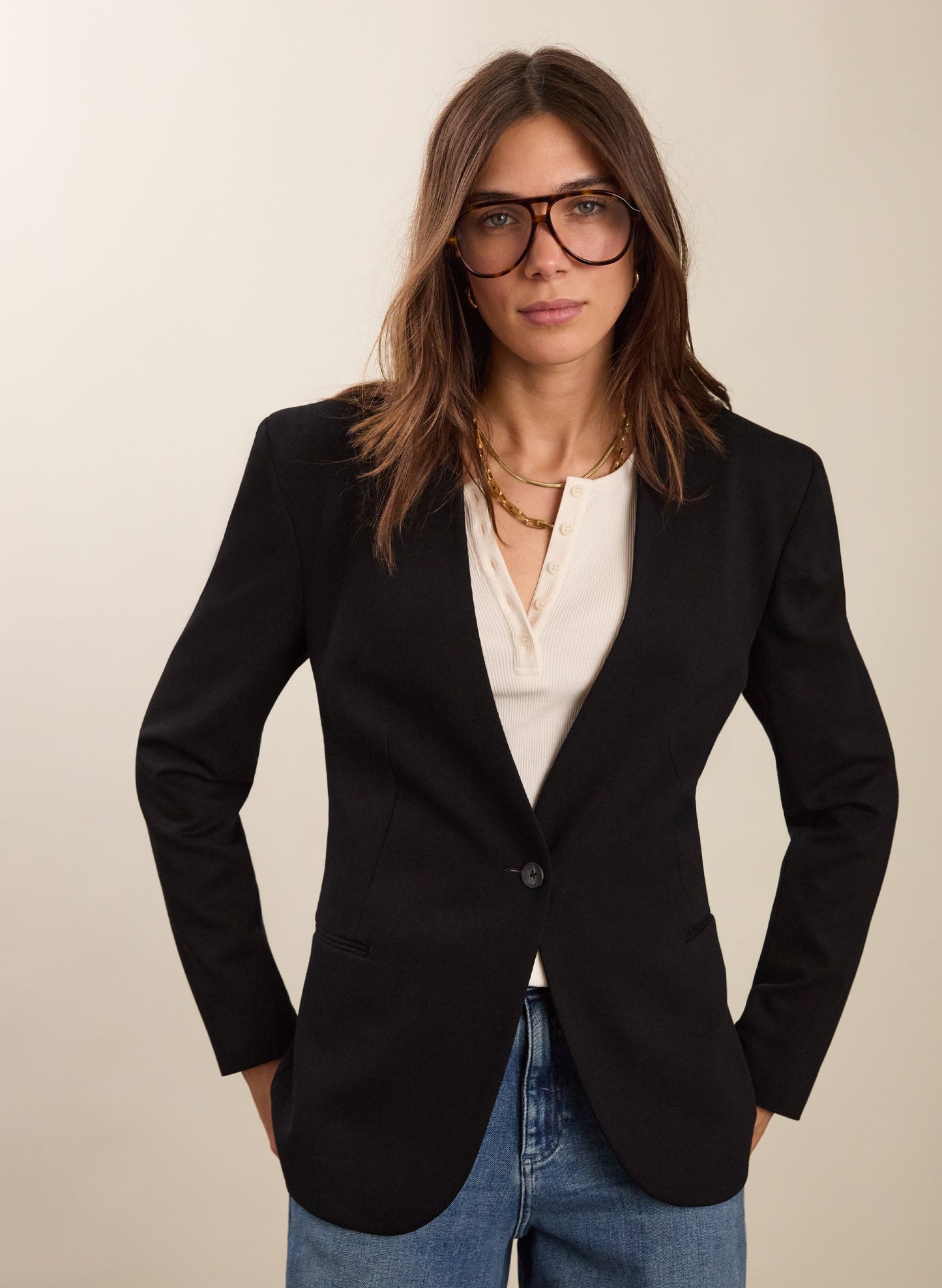 Yolanda Ponte Tailored Blazer / Caviar Black