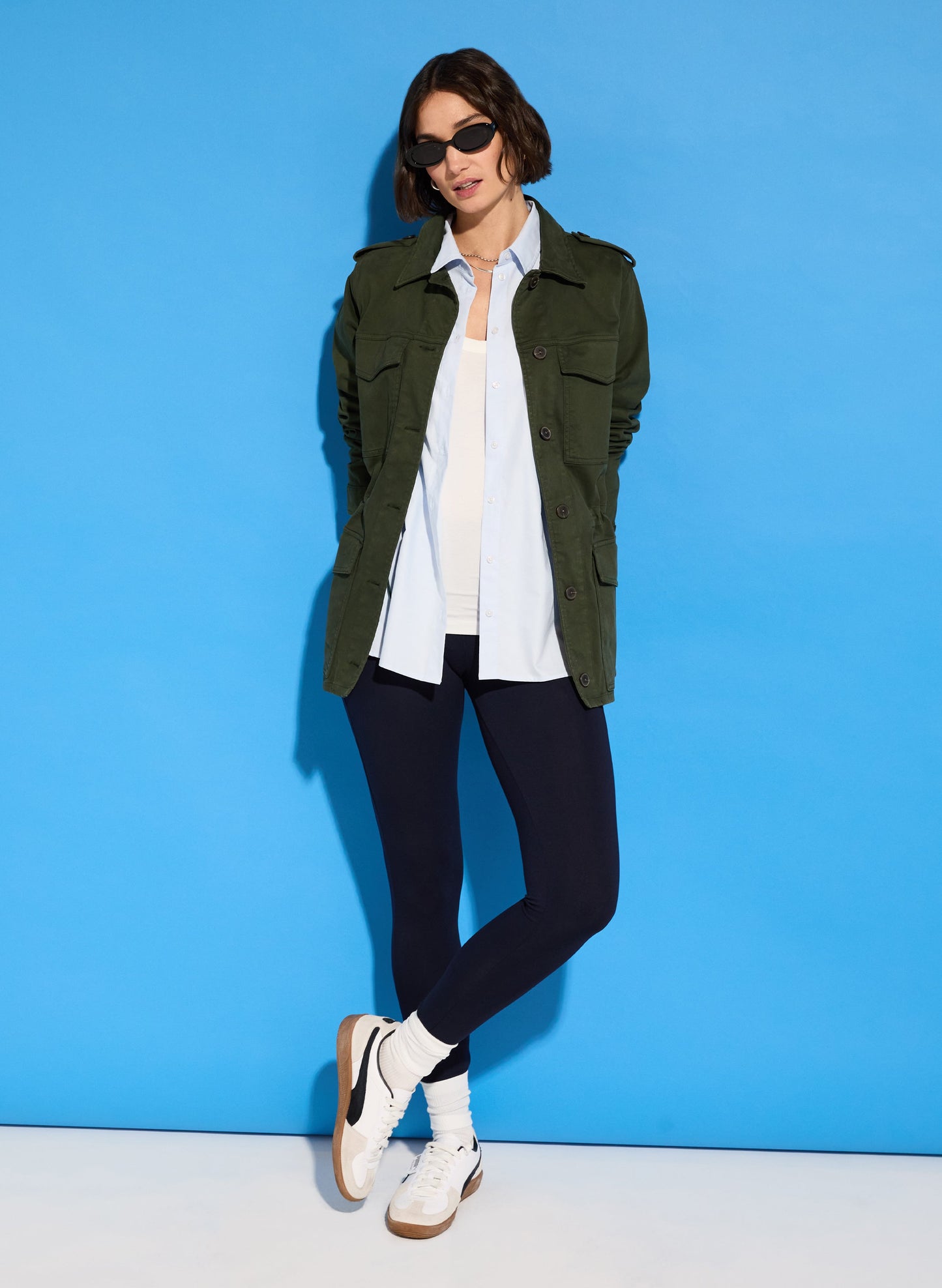 High Waist Comfort Leggings / Classic Navy