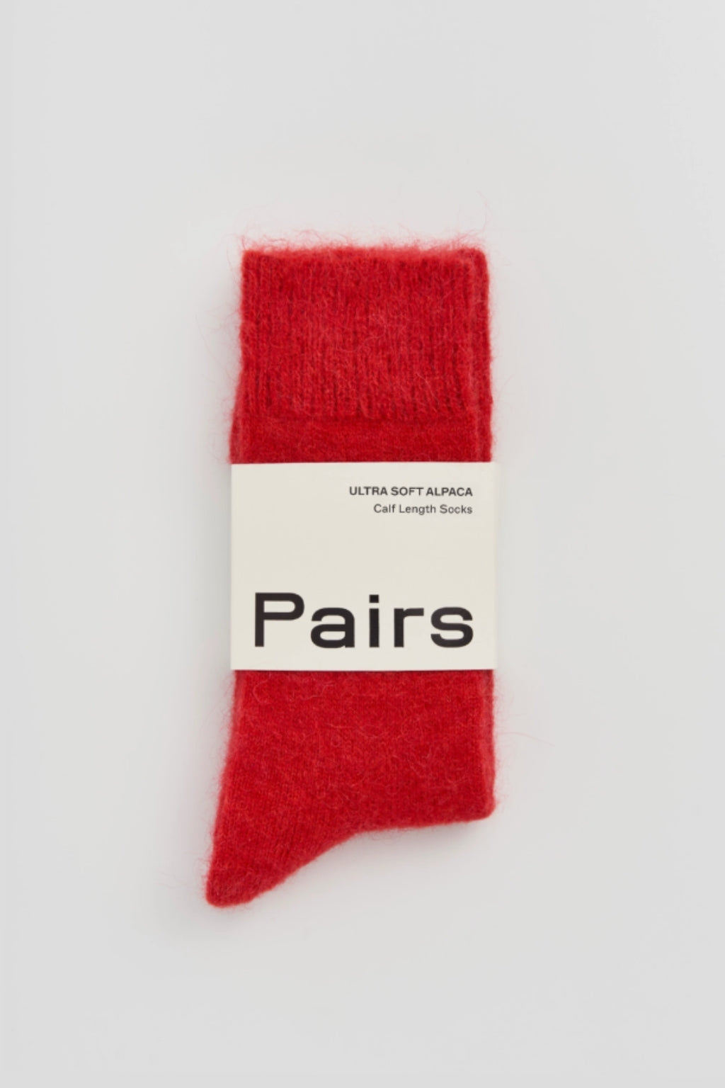 Red Ultra Soft Alpaca Socks