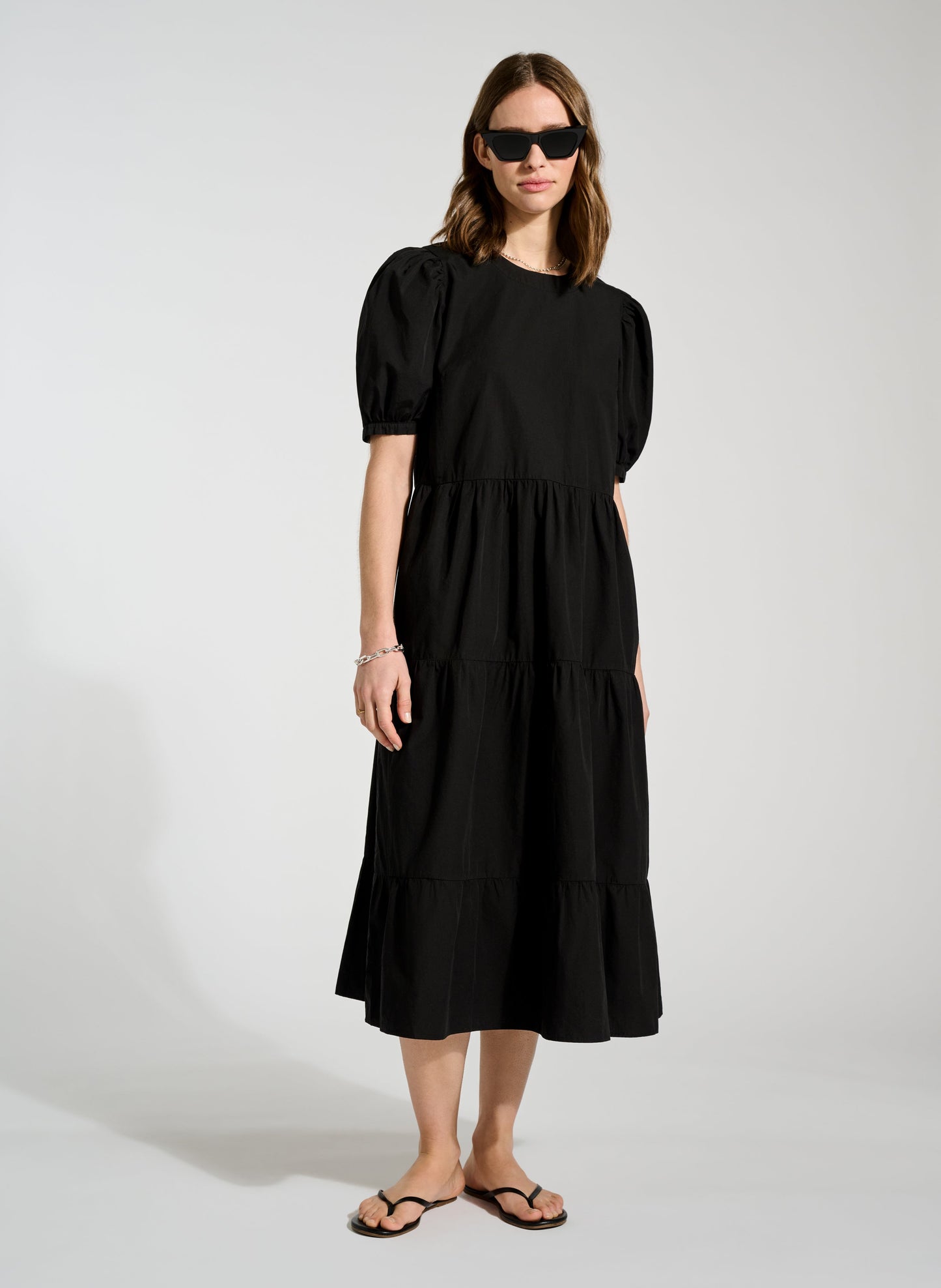 Georgiana Organic Cotton Dress Caviar Black