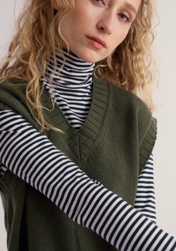 Fistral Knitted Vest - Nori