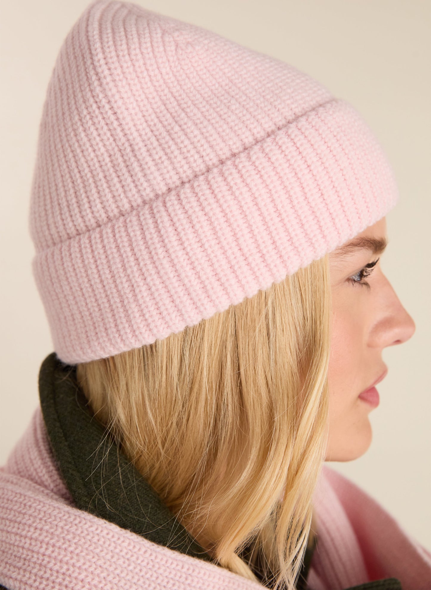 Abbie Wool Blend Hat - One Size / Powder Pink