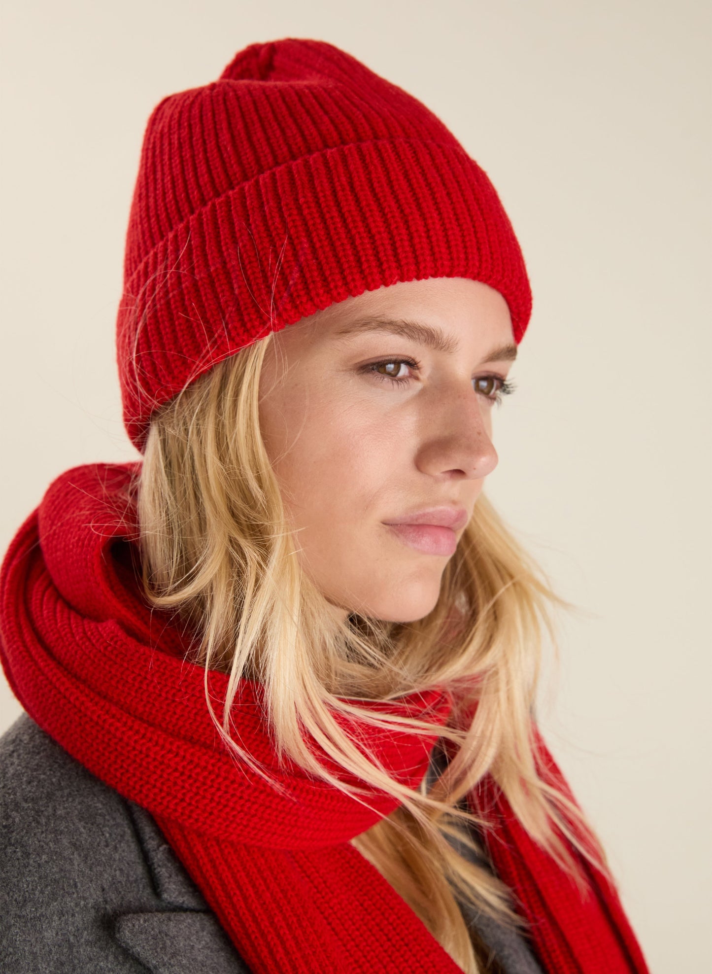 Alba Recycled Wool Hat - One Size / Crimson Red