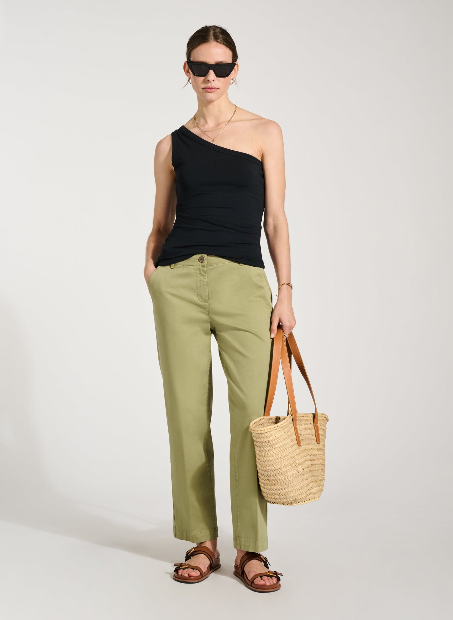 Delia Asymmetric Vest / Caviar Black