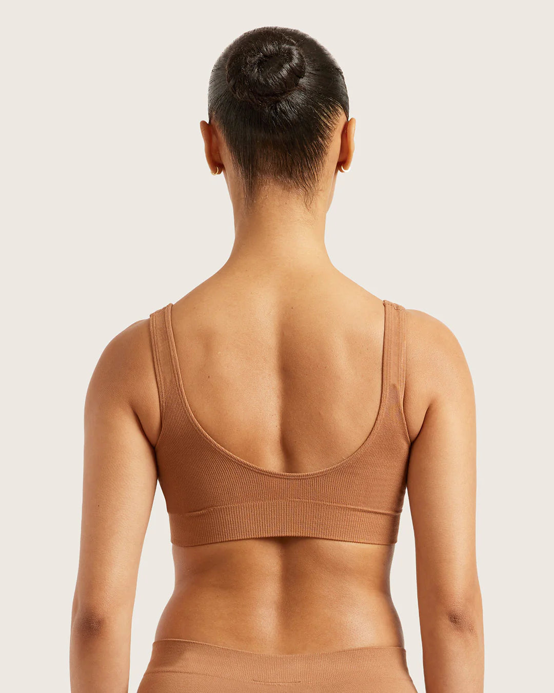 Seamfree Padded Crop Bamboo Bra - Maple
