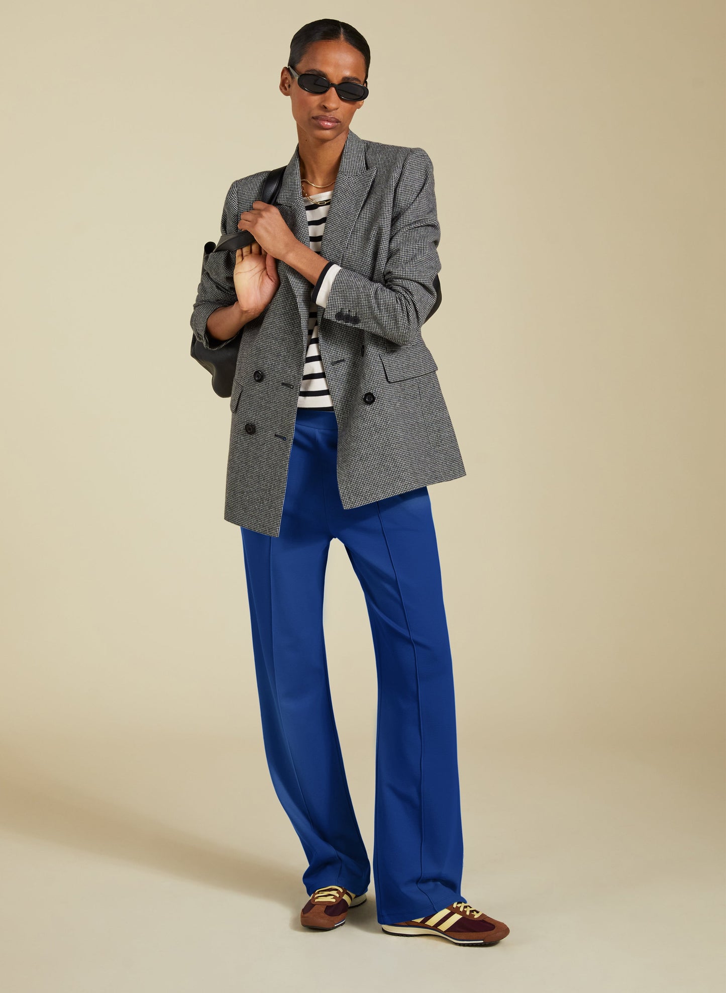 Marian Ponte Wide Leg Trousers Royal Blue