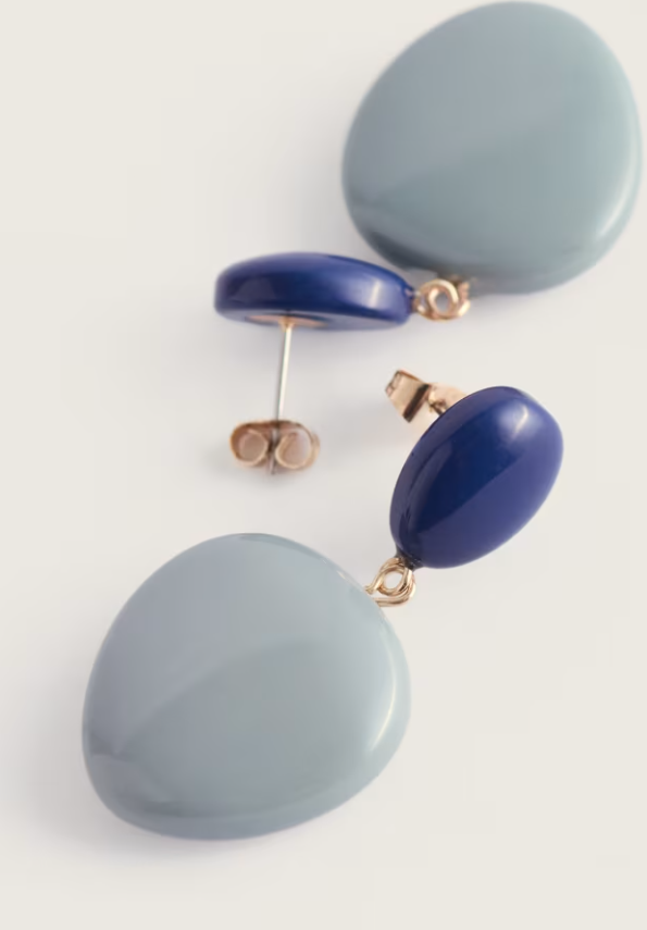 Snowdrop Resin Bead Earrings - Lichen