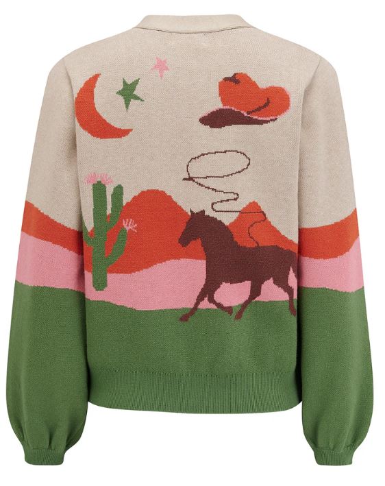 Adrian Cardigan - Oatmeal, Desert Cowgirl