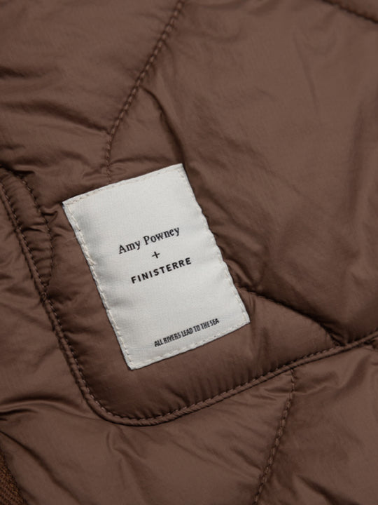 Amy Powney + Finisterre Oversized Quilted Jacket - Mocha