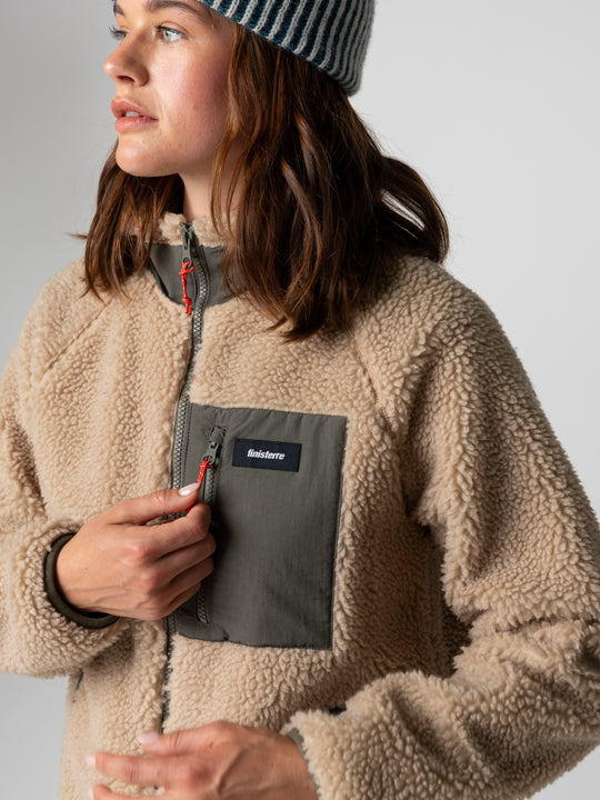 Women's Offshore Full Zip Fleece - Natural Sandstone/Olive