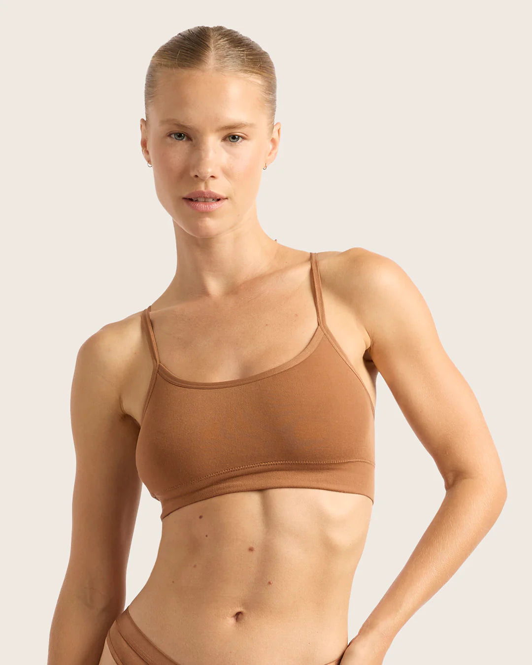Racerback Bamboo Bralette - Maple