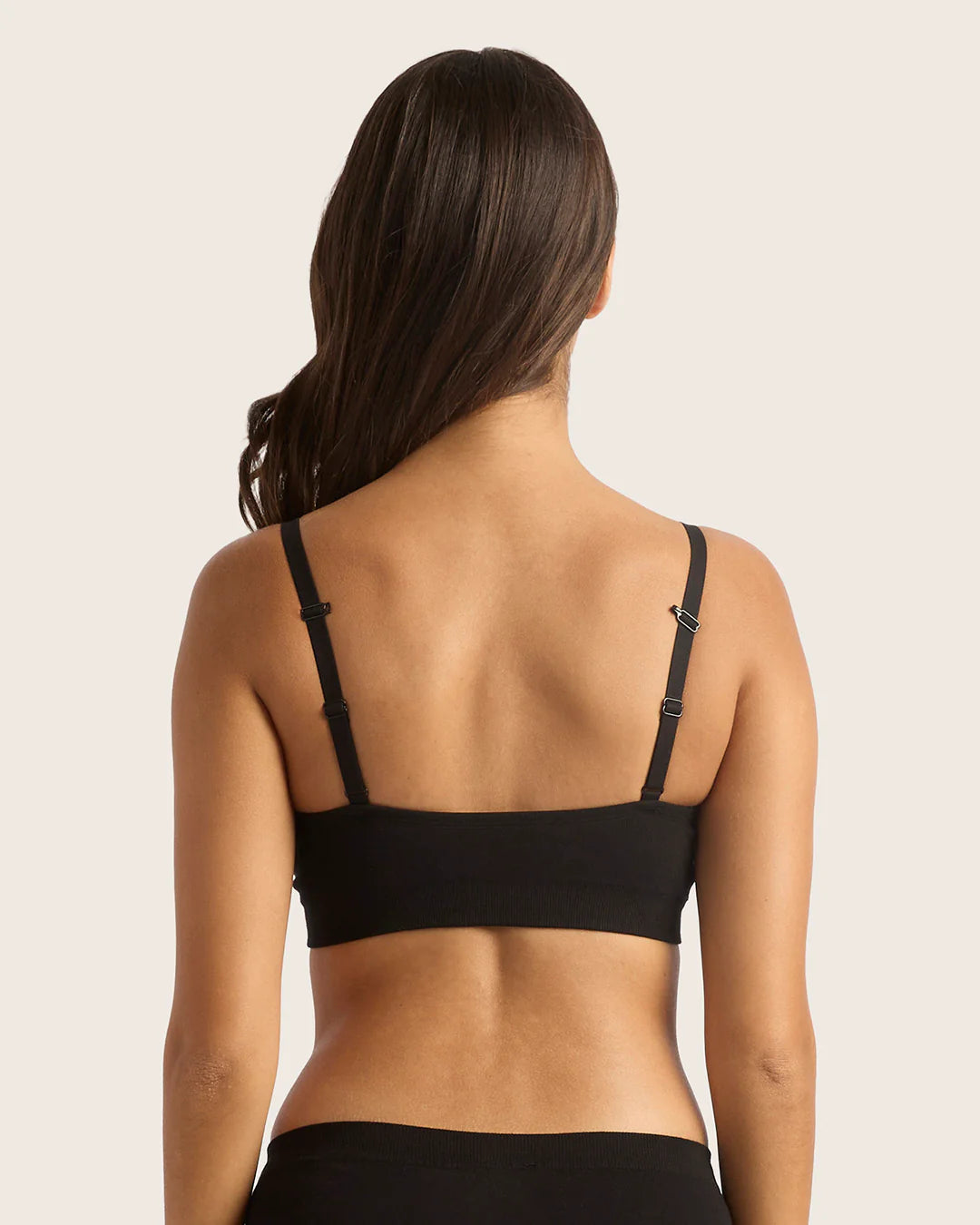 Wireless T-shirt Bamboo Bra - Black