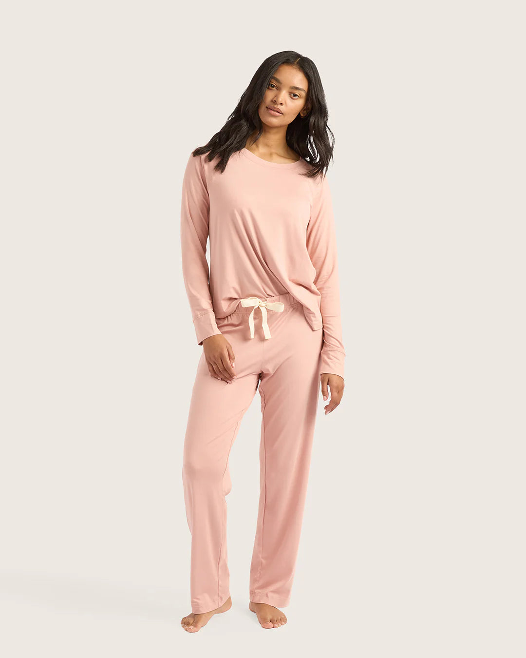 Bamboo Jersey Sleep Pants - Dusty Pink