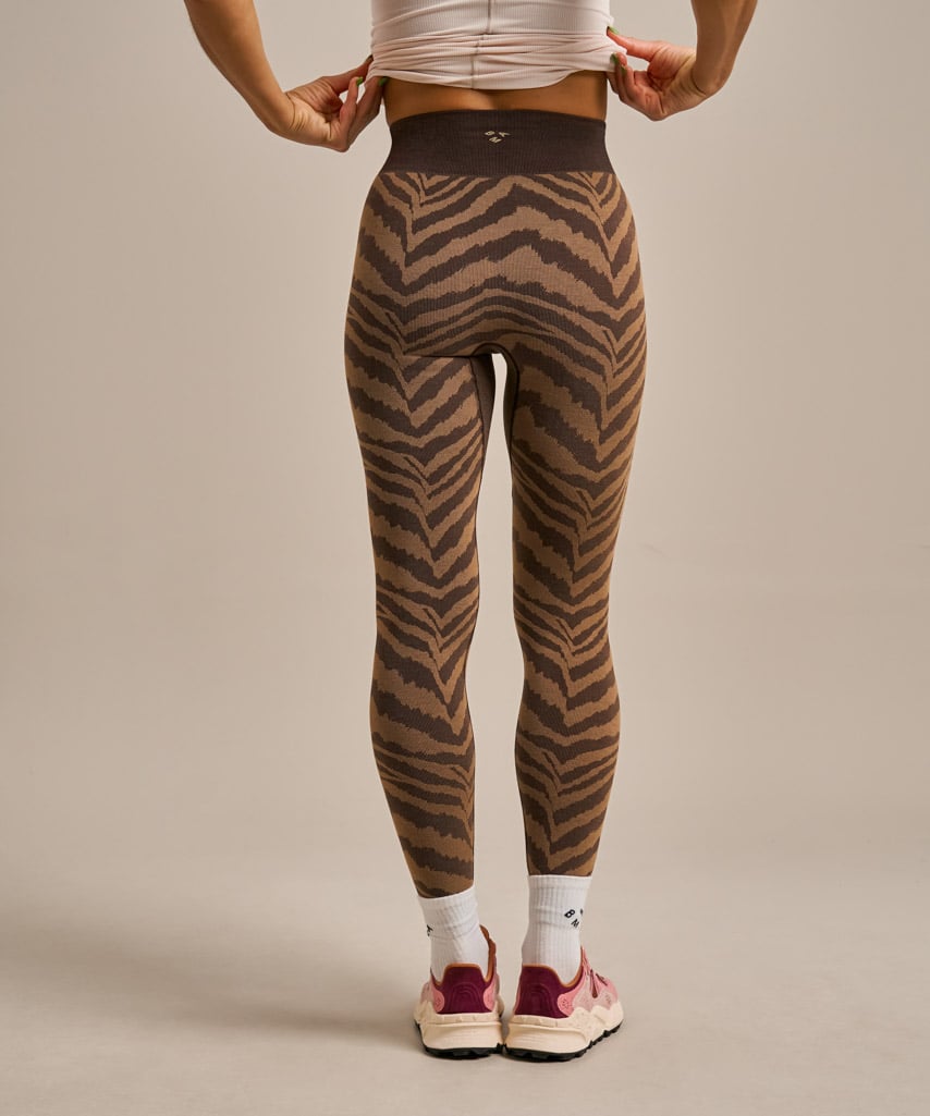 Wonder Light Seamless Legging - Brown Zebra Jacquard
