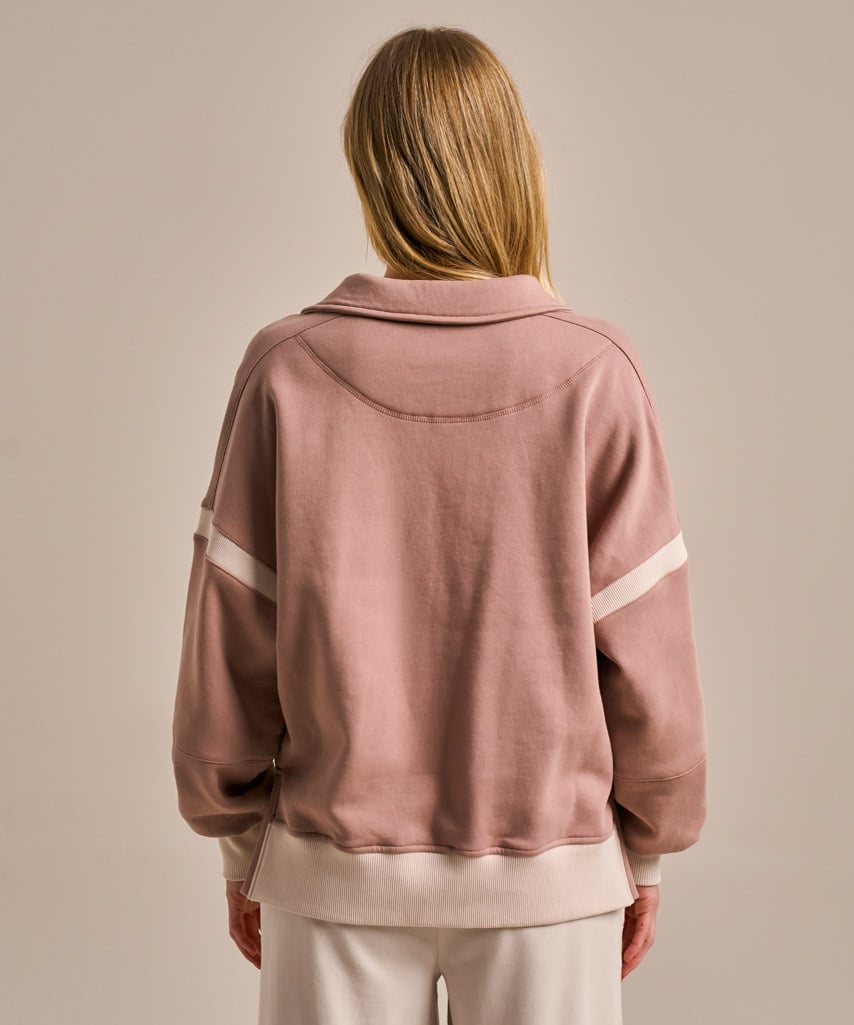 Athletic Collared Sweatshirt - Macaron