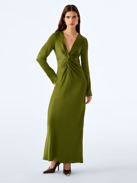 Camille Dress in Twist of Lime