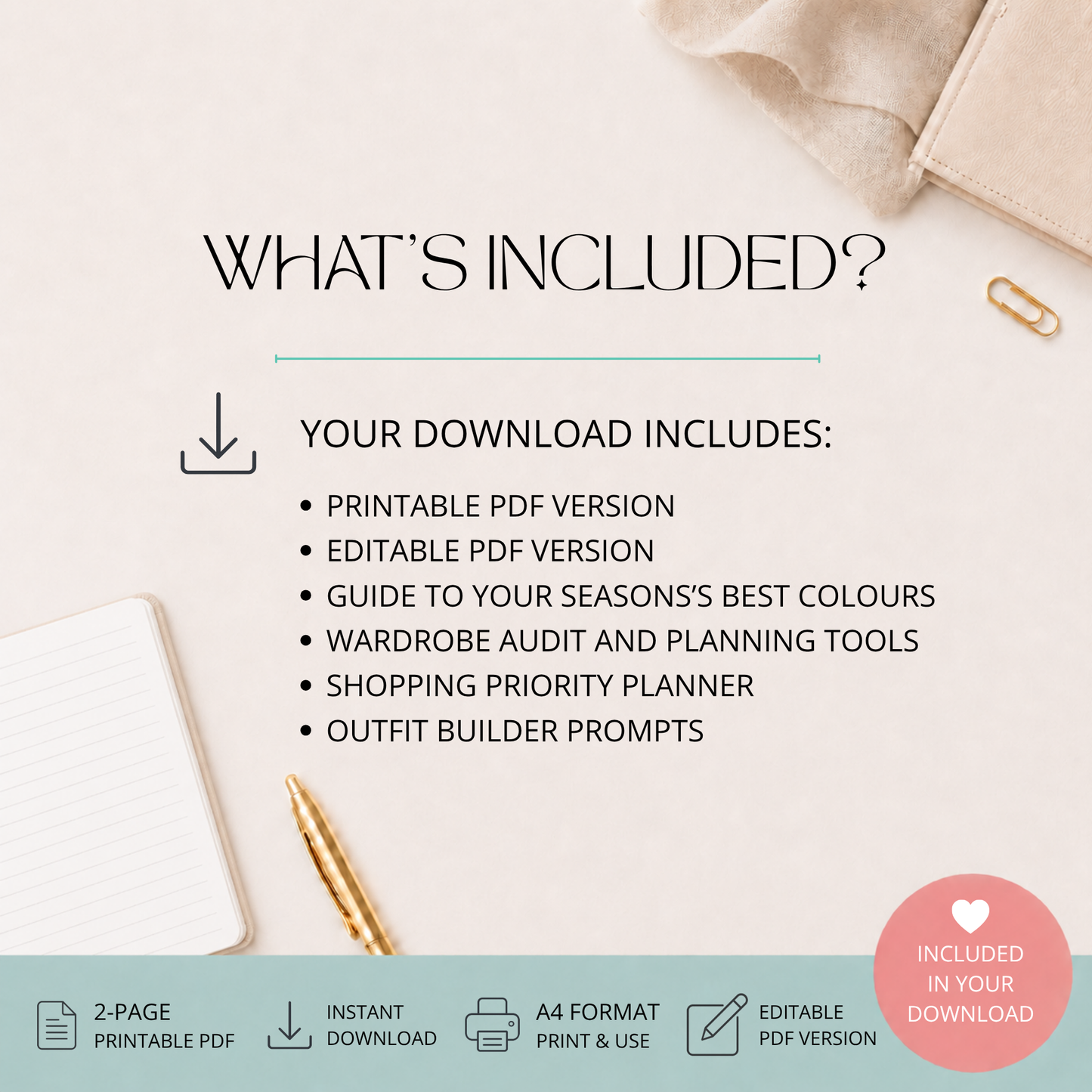 Cool Summer Wardrobe Planner PDF