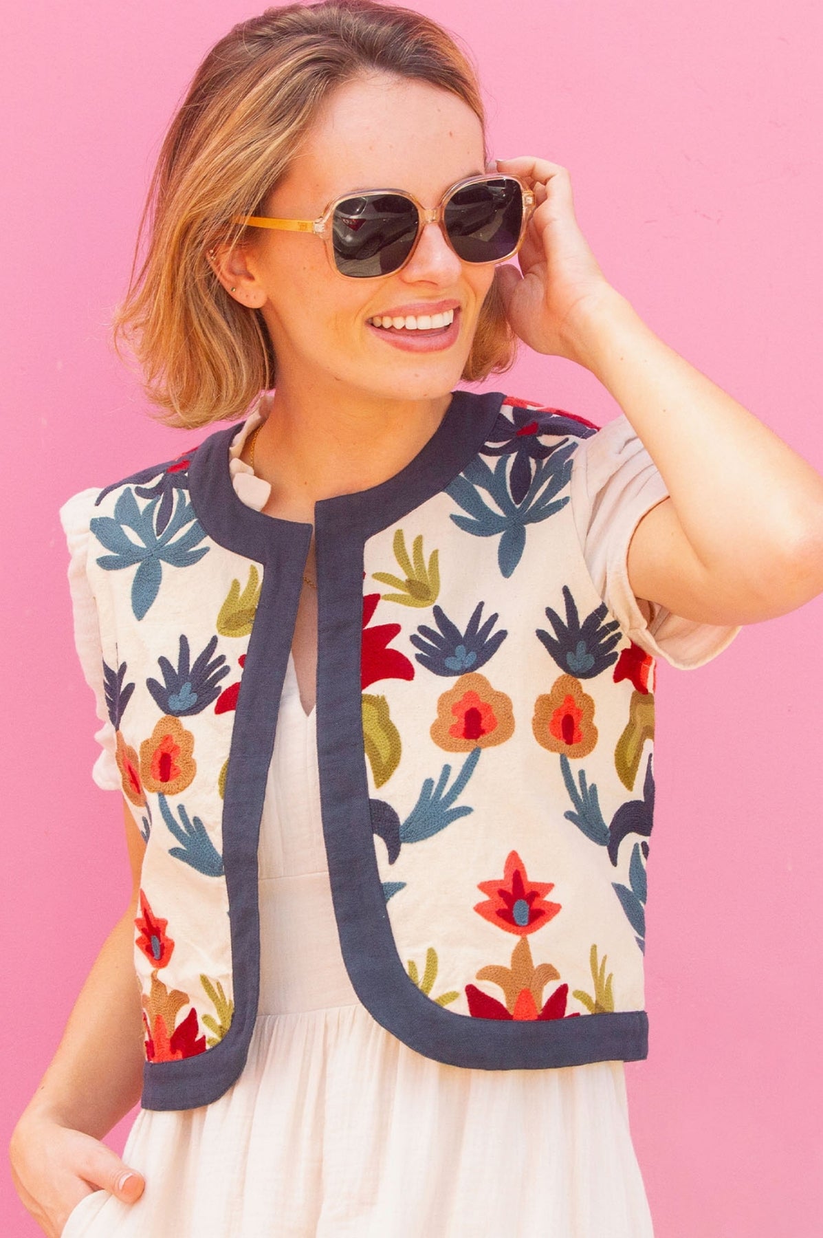Pia Embroidered Gilet