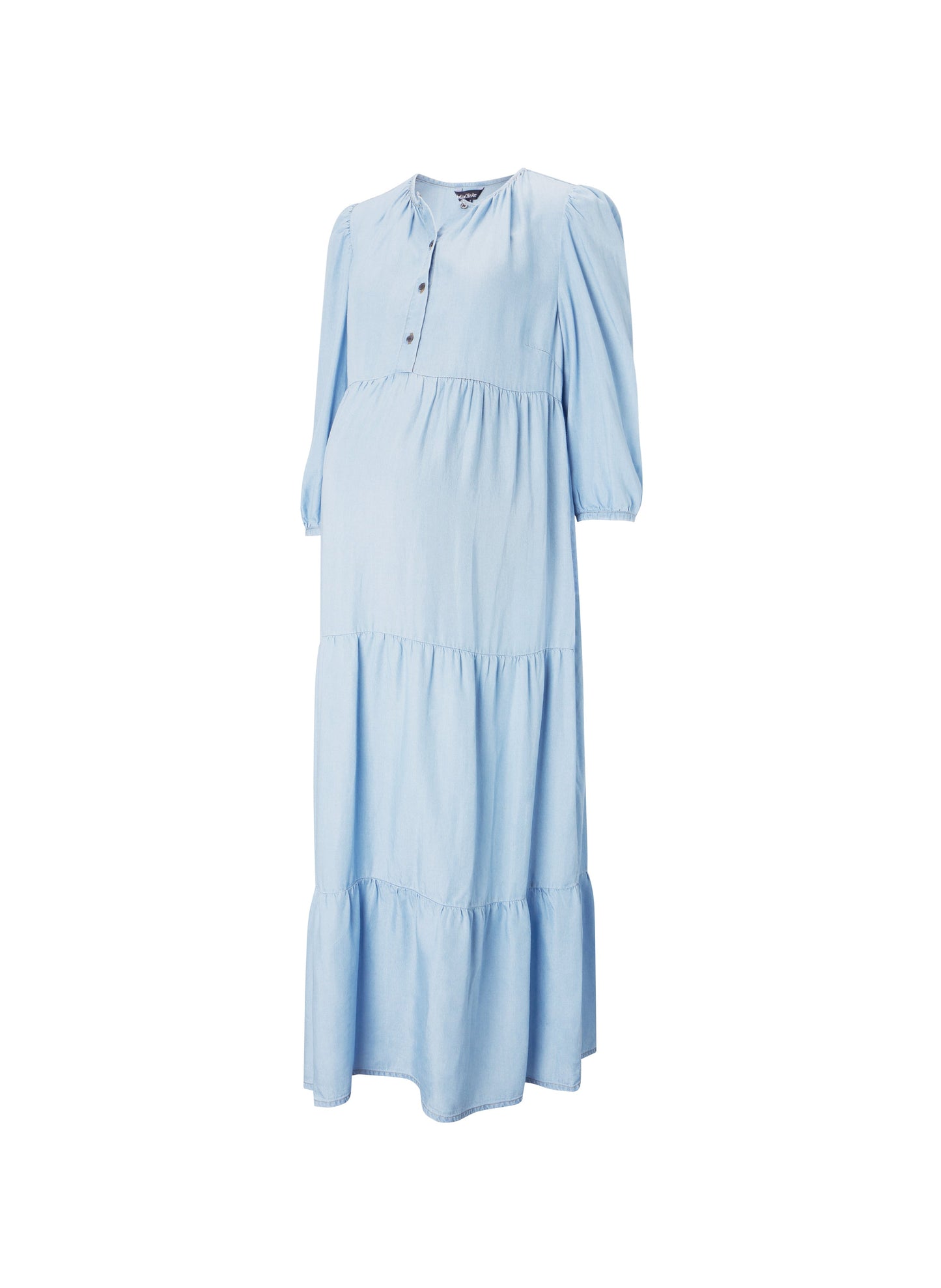Raffa Chambray Maternity Dress with Tencel to Rent