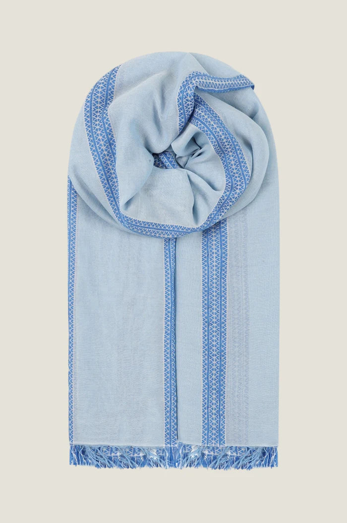 Organic Cotton Scarf - Blue