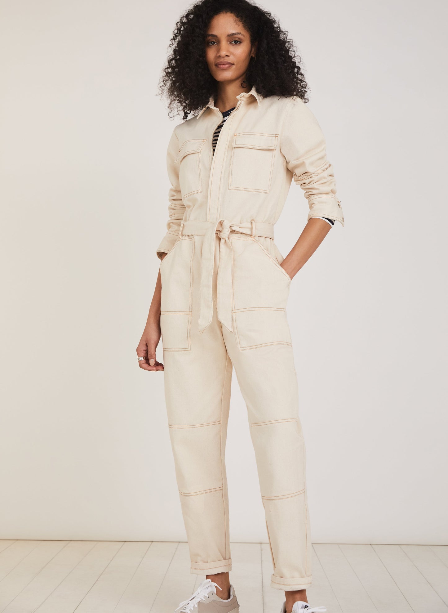 Tayla Organic Boilersuit Ecru