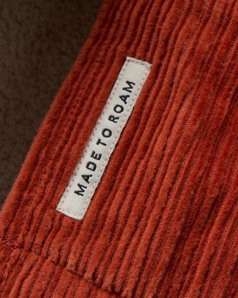 Flint Corduroy Overshirt - Dark Rust