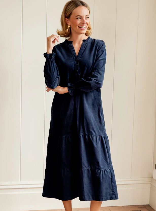 Liv Corduroy Dress - Ink