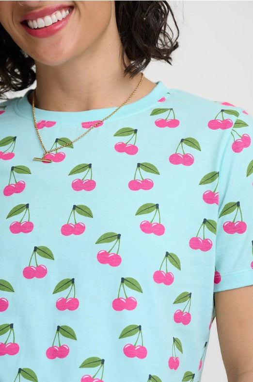 Maggie T-Shirt - Green/Cherry Pop