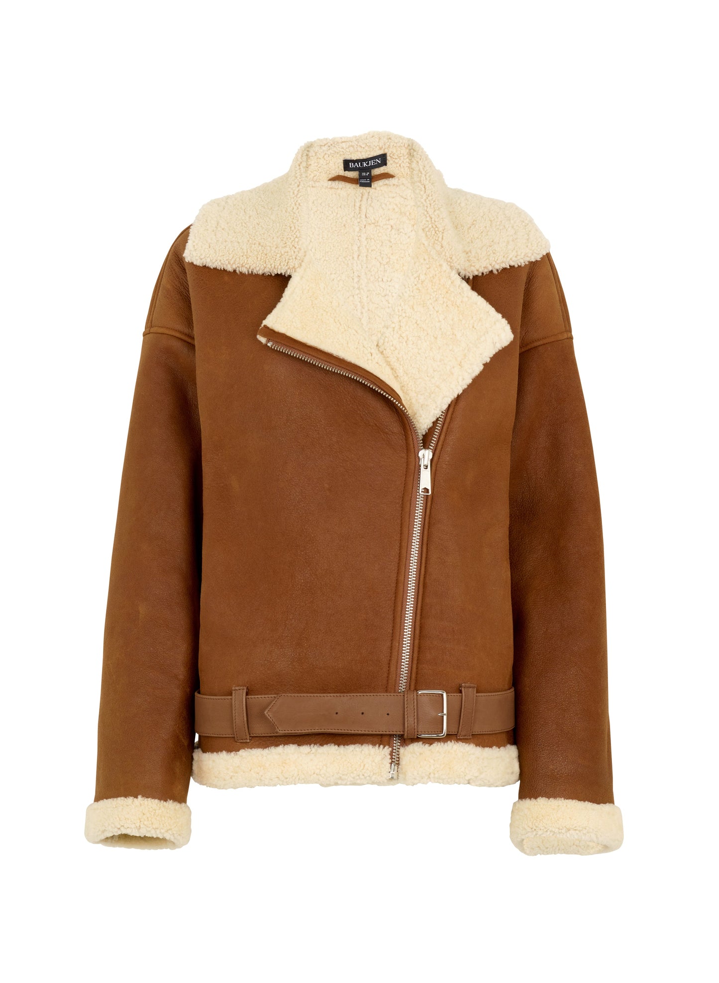 Carey Shearling Aviator Jacket / Tan