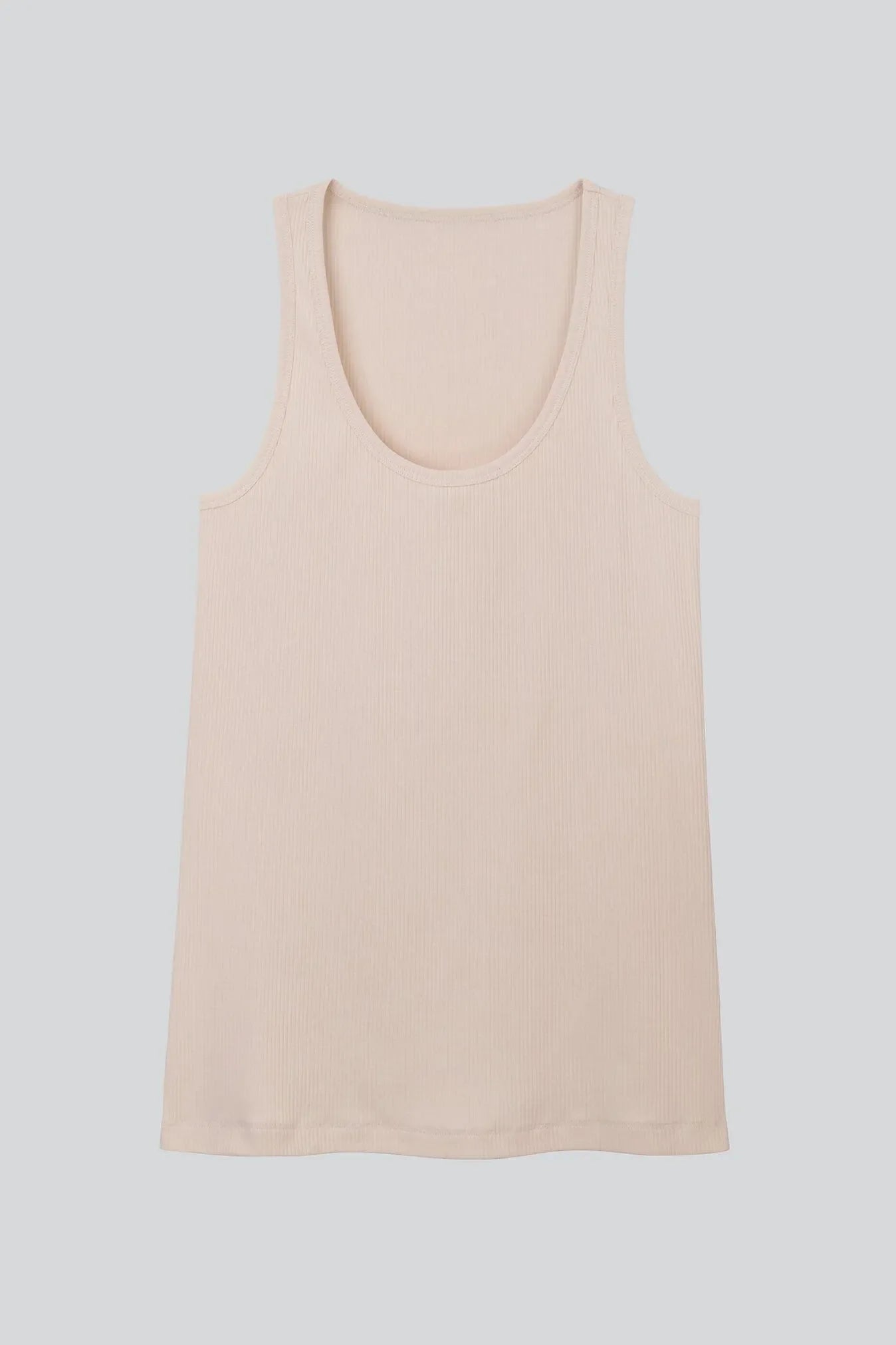 Organic Cotton Scoop Neck Tank Top Cream