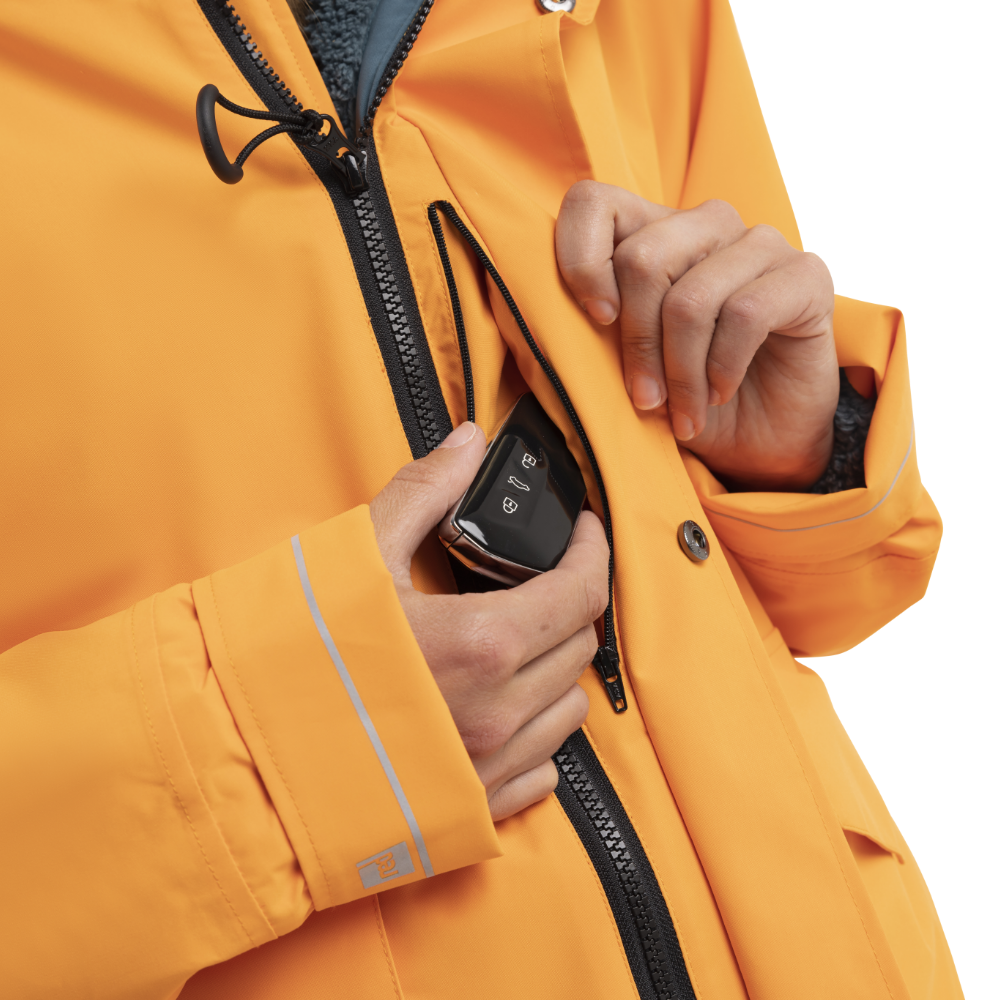 Women's EVO Slim Fit Waterproof Parka Jacket - Orange