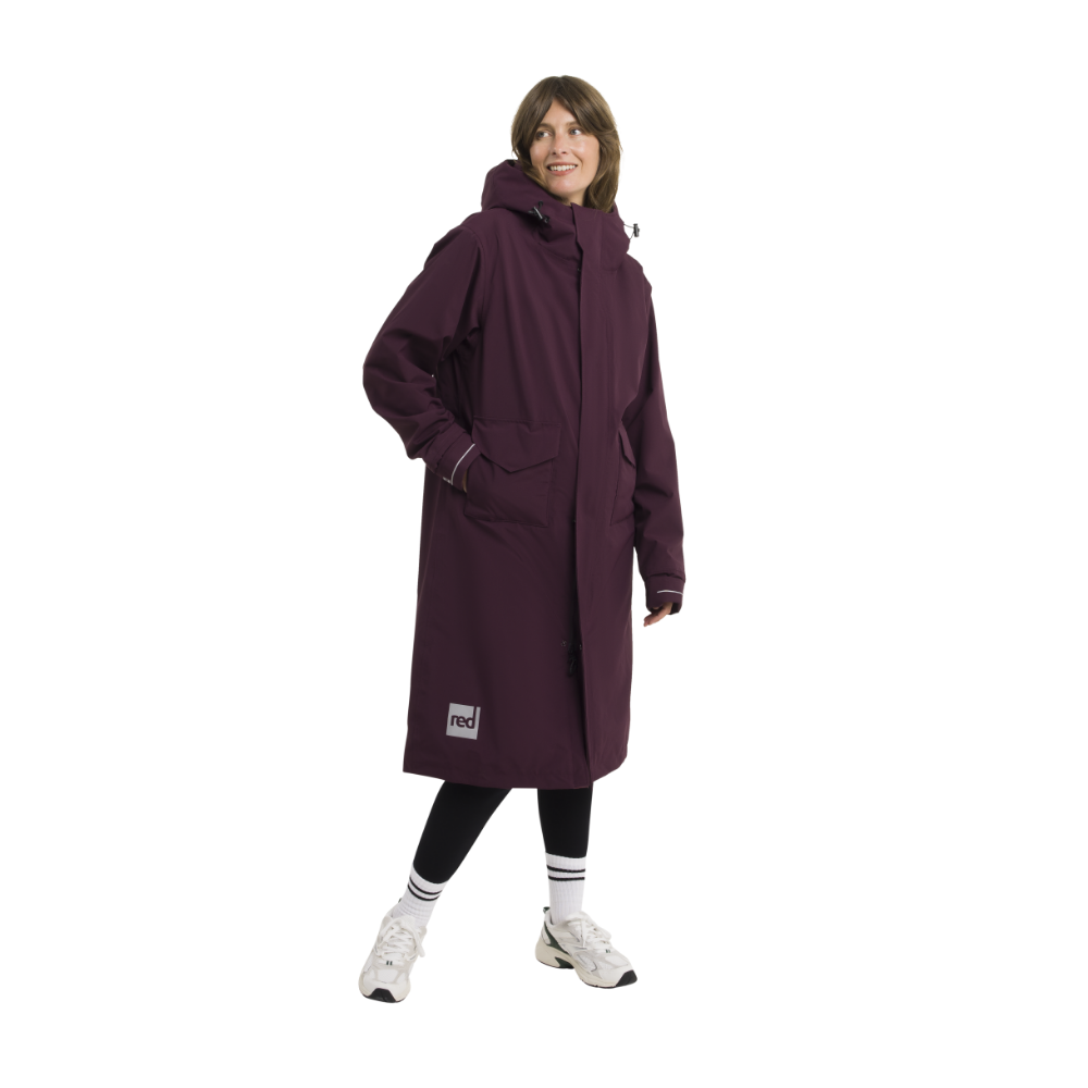 Women's EVO Slim Fit Waterproof Parka Jacket - Burgundy