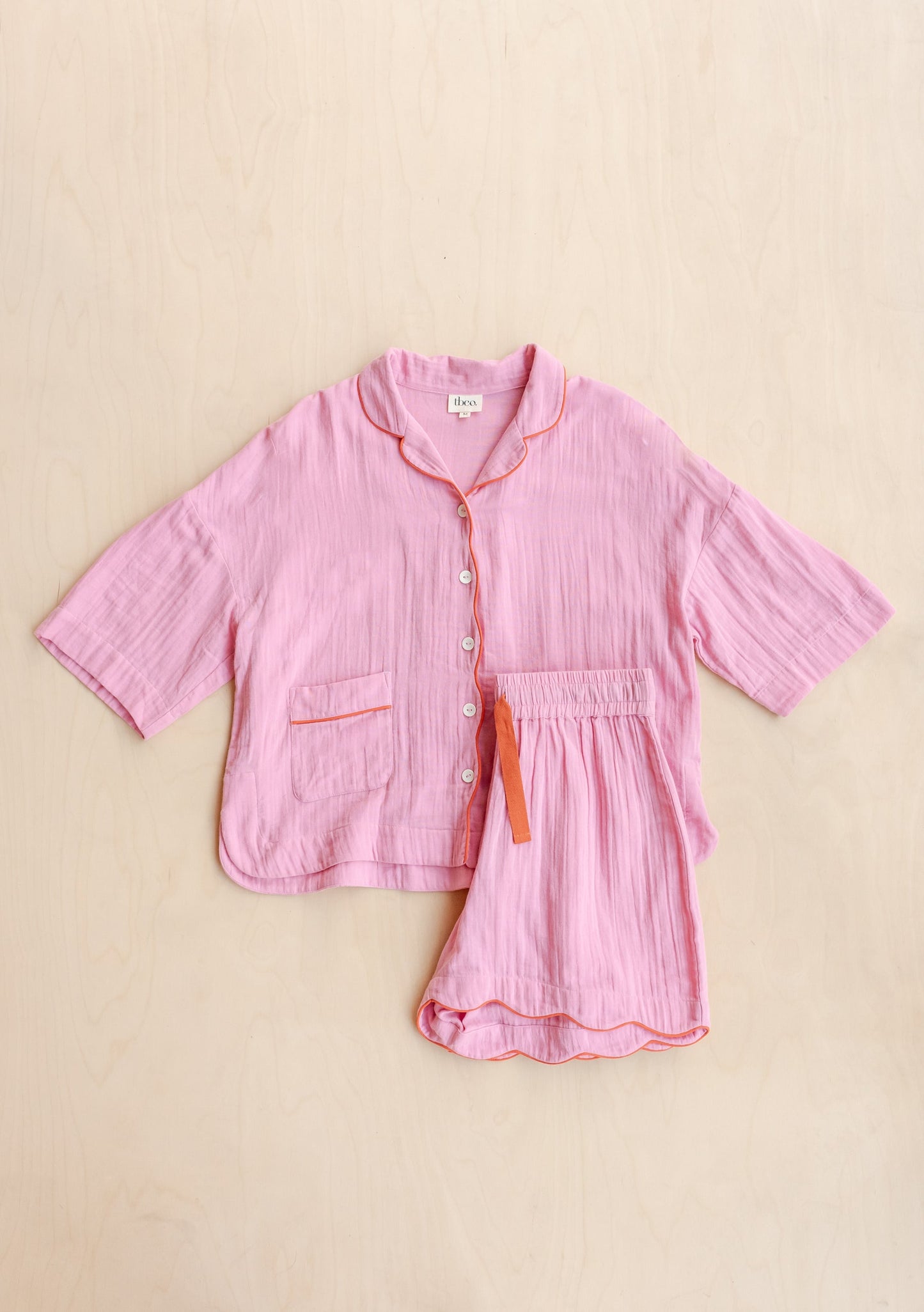 Cotton Pyjamas - Pink Scallop