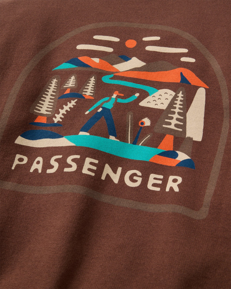 Lost Patch Relaxed Fit Sweatshirt - Chestnut